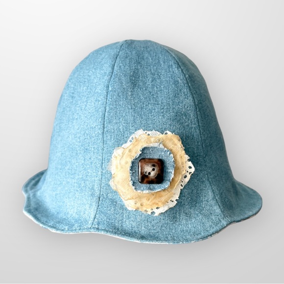 ♻️ Upcycle Summer Bucket Hats Spring Hat Reversible Womens Small Eco-Friendly - Picture 9 of 9